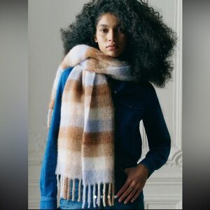 Sezane Louise Scarf - Lila Beige Ecru